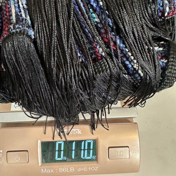 Catherines Womens 2X Fringe Hem Multicolor Open Front Cardigan Kimono Comfort - Picture 8 of 8